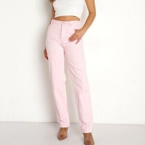 Rollas Classic Straight Jeans Pant 90's Pink